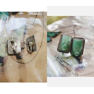 Green Stone Earrings